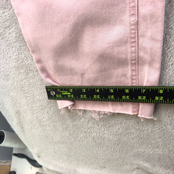 No Boundaries Slim Straight Crop Jeans Pink Sze 15 Super High Rise Cotton Casual - Picture 8 of 14